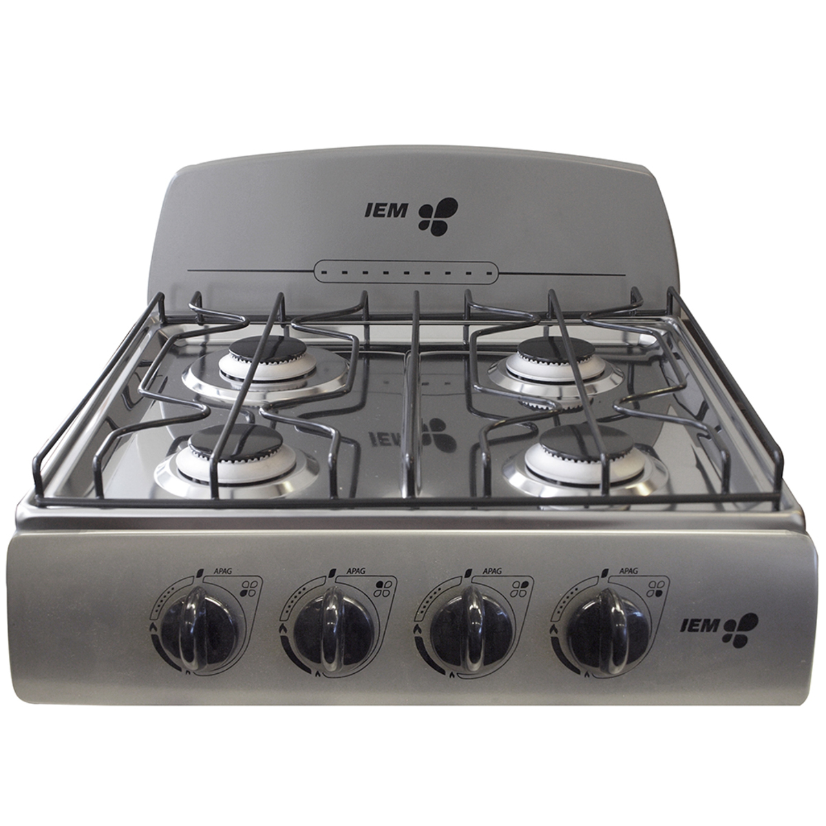 Parrilla IEM Sobrepuesta 4 Quemadores Acero Inoxidable
