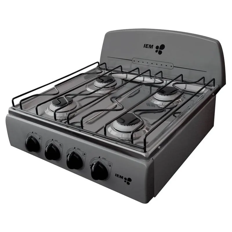 Parrilla IEM Sobrepuesta 4 Quemadores Acero Inoxidable