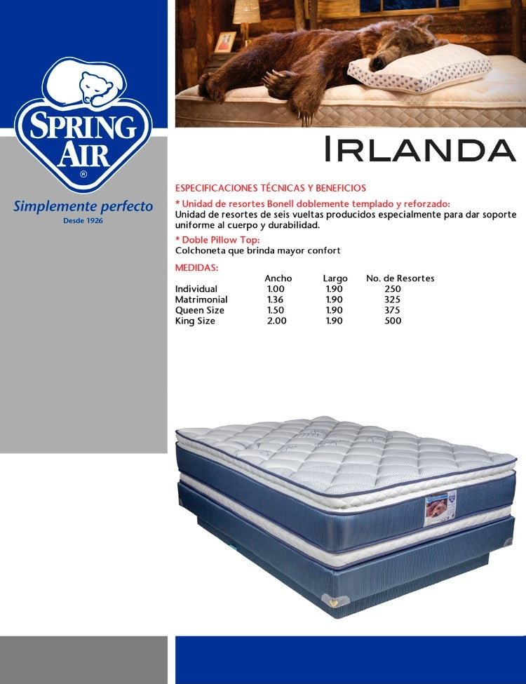 Colchón Spring Air Irlanda Matrimonial