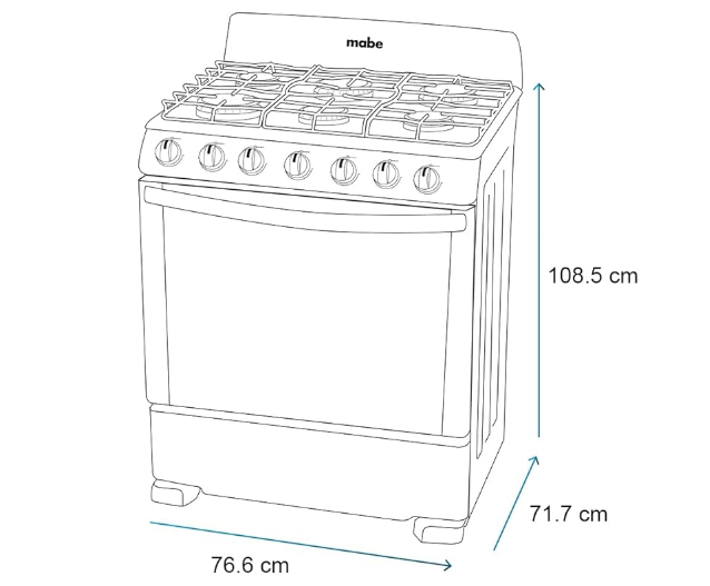 Estufa de Piso Mabe 30" 6 Quemadores