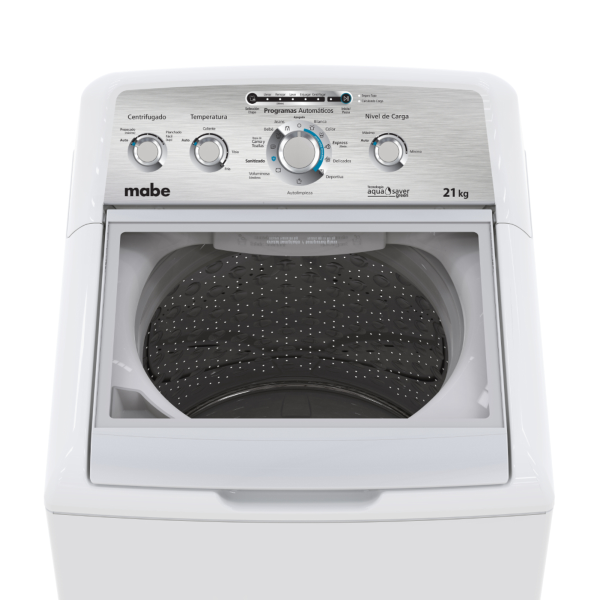 Lavadora Automática 21 Kg Blanca Mabe