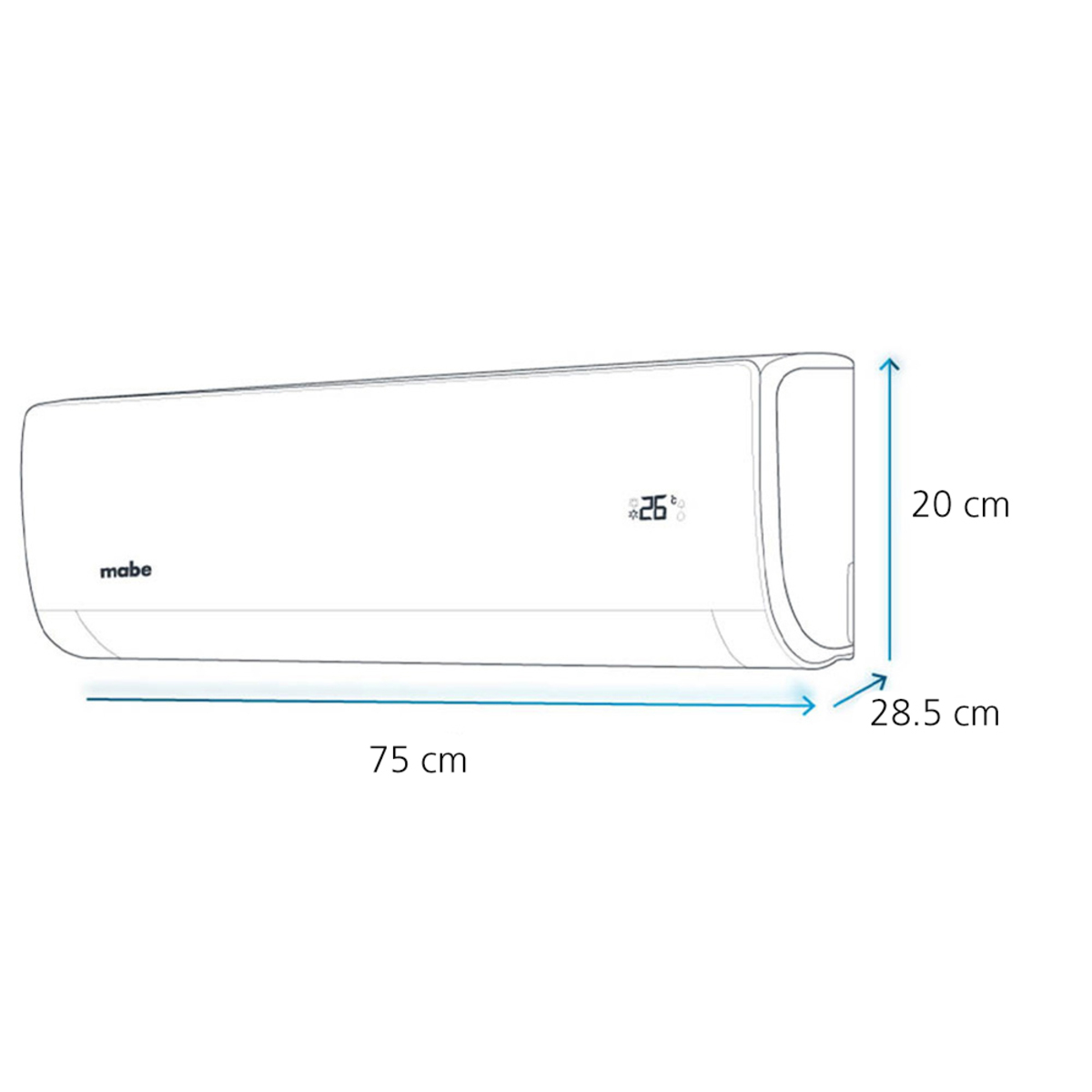 Aire Acondicionado Inverter 12K BTUS 220V Solo Frio Blanco