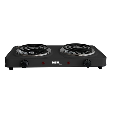 Parrilla Eléctrica 2 Quemadores Disa Negro