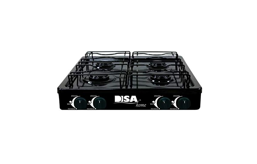 Parrilla Disa a Gas 4 Quemadores Porcenalizada Negro