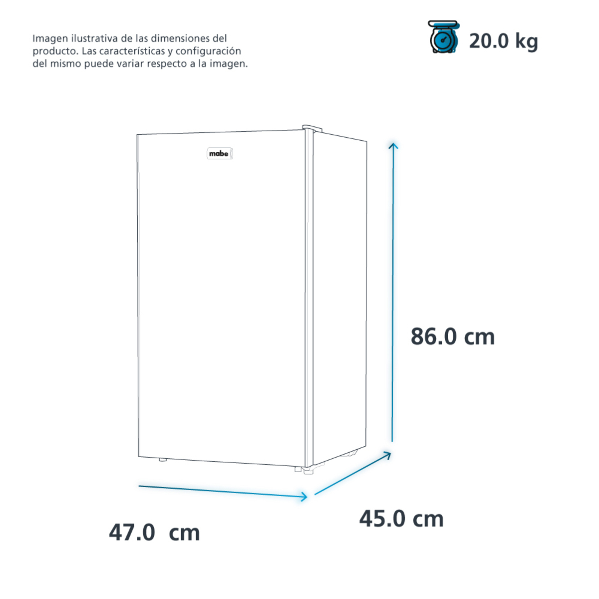 Frigobar Mabe 4 Pies 93 L Inoxidable