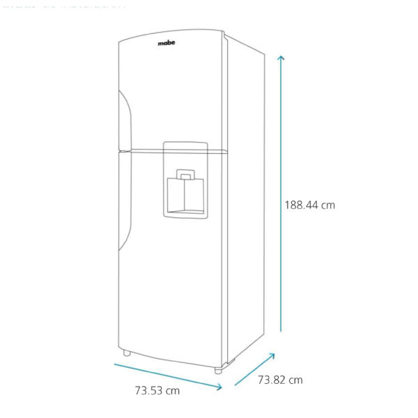 Refrigerador Automático Mabe 19 Pies 510L Inoxidable Mate