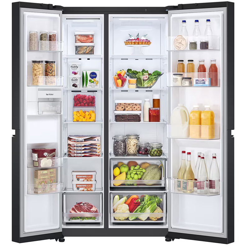 Refrigerador Lg Side By Side 28 Pies Smart Inverter Negro Mate