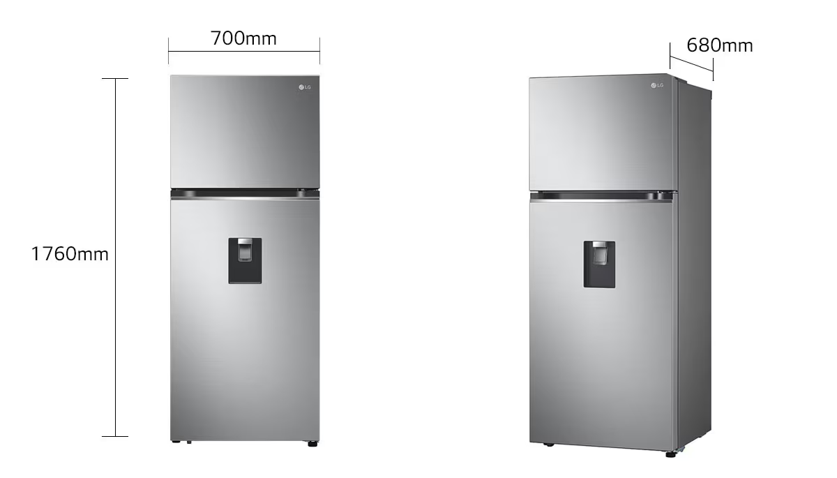 Refrigerador LG Top Mount 14 pies³ 360 L Inverter Plateado