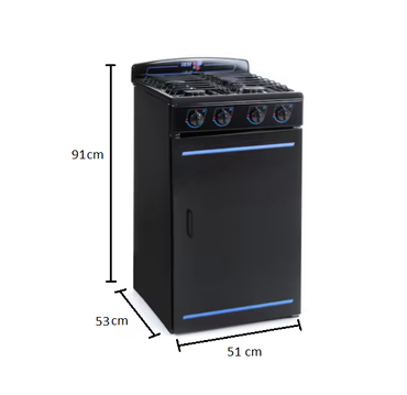 Estufa IEM 20"4 Quemadores Gabinete