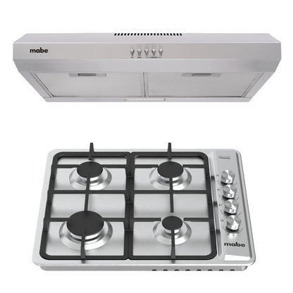 Parrilla De Empotre 24" Mabe Y Campana Bajo Gabinete Inox
