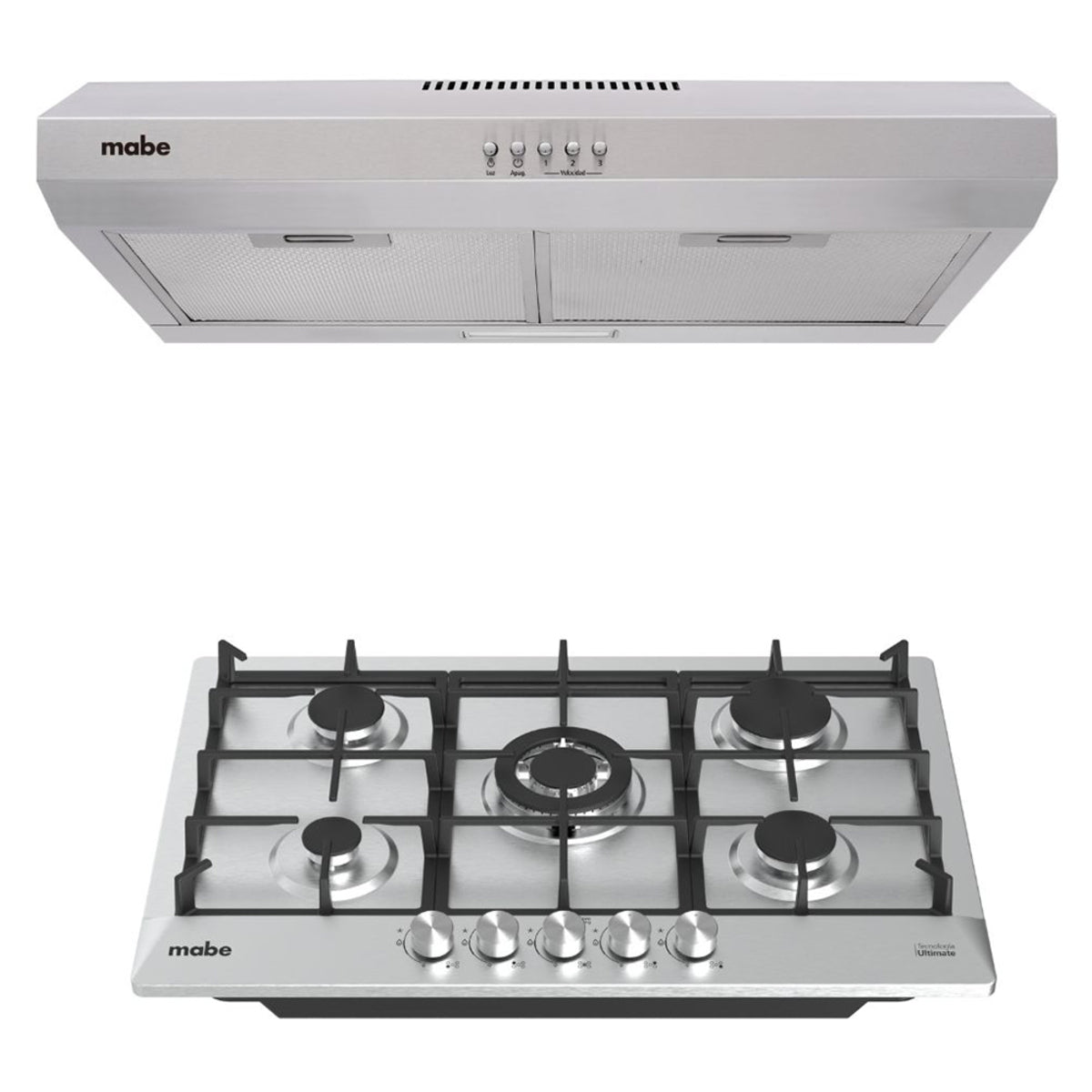 Parrilla De Empotre 30" Mabe Y Campana Bajo Gabinete Inox