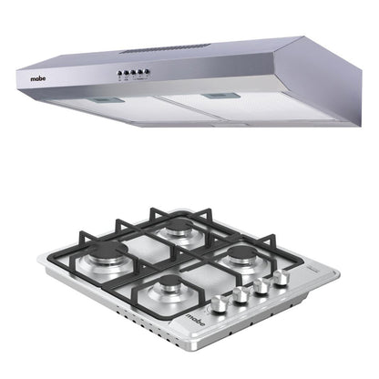 Parrilla De Empotre 24" Mabe Y Campana Bajo Gabinete Inox