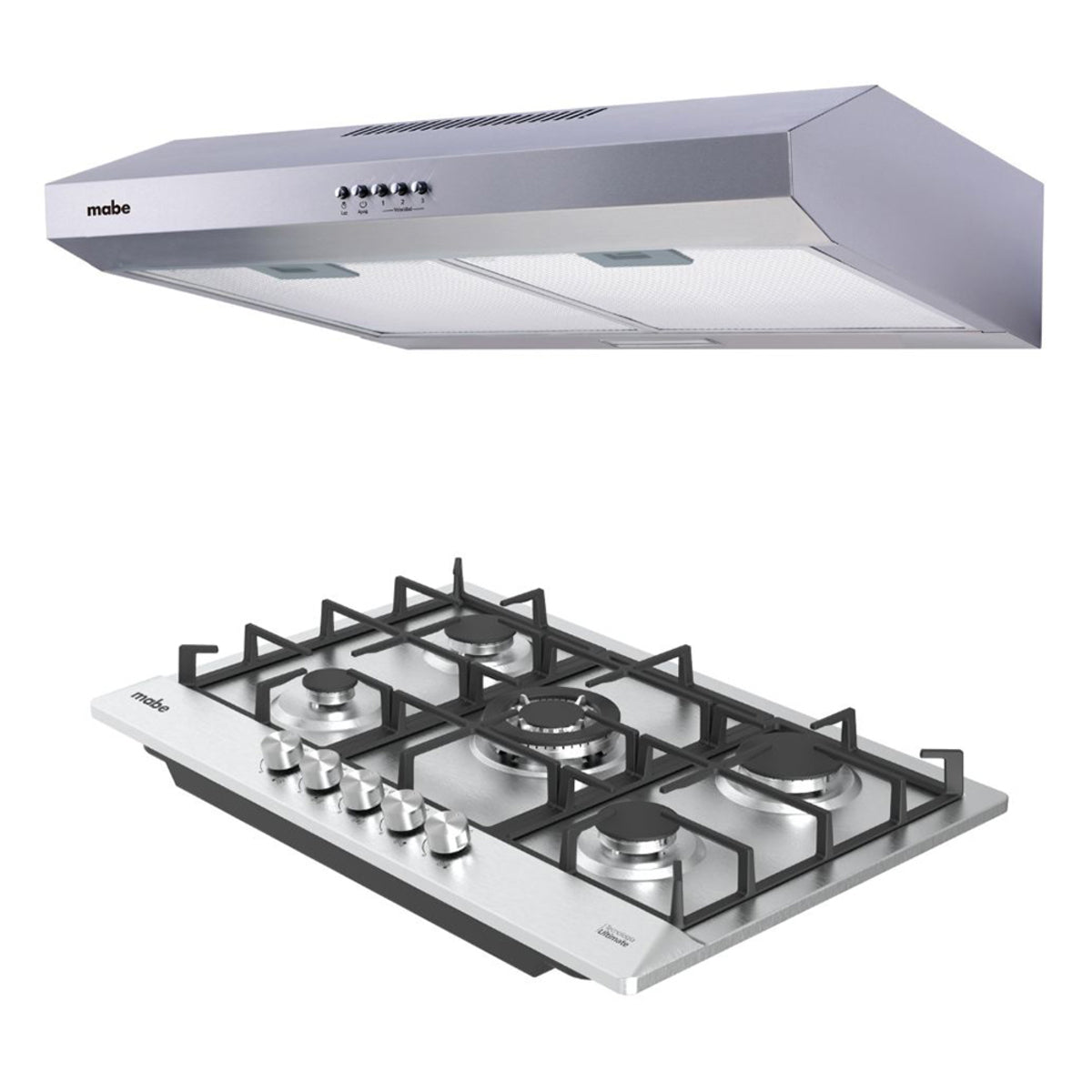 Parrilla De Empotre 30" Mabe Y Campana Bajo Gabinete Inox