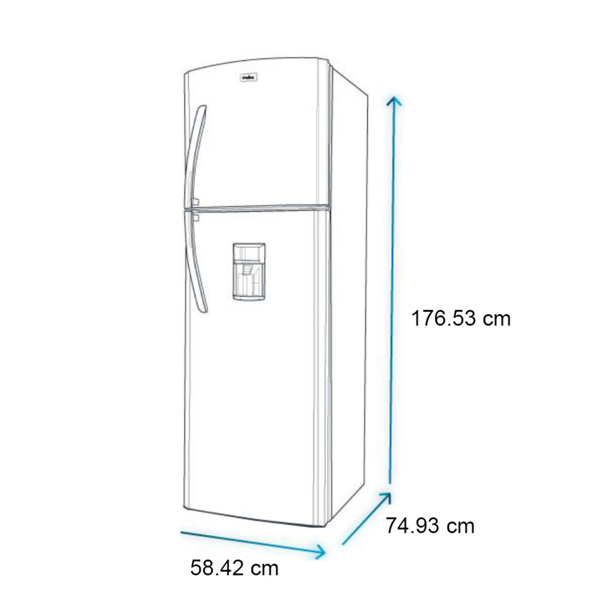 Refrigerador Mabe 11 Pies 300L C/Dispensador