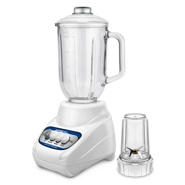 Licuadora Blanca American 3 Velocidades Vaso Vidrio