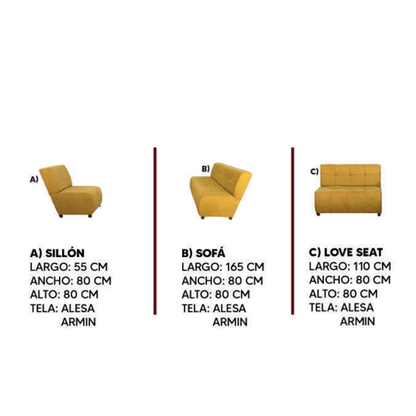 Sala Vica Modelo Geraldine Alessa Gold