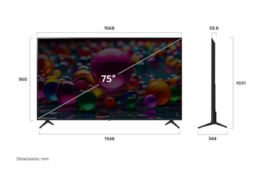 Pantalla LG UHD AI 75'' 4K Smart TV