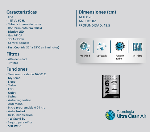 Aire Acondicionado tradicional frío Mabe 12K BTUS 110V