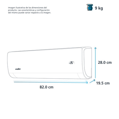 Aire Acondicionado tradicional frío Mabe 12K BTUS 110V