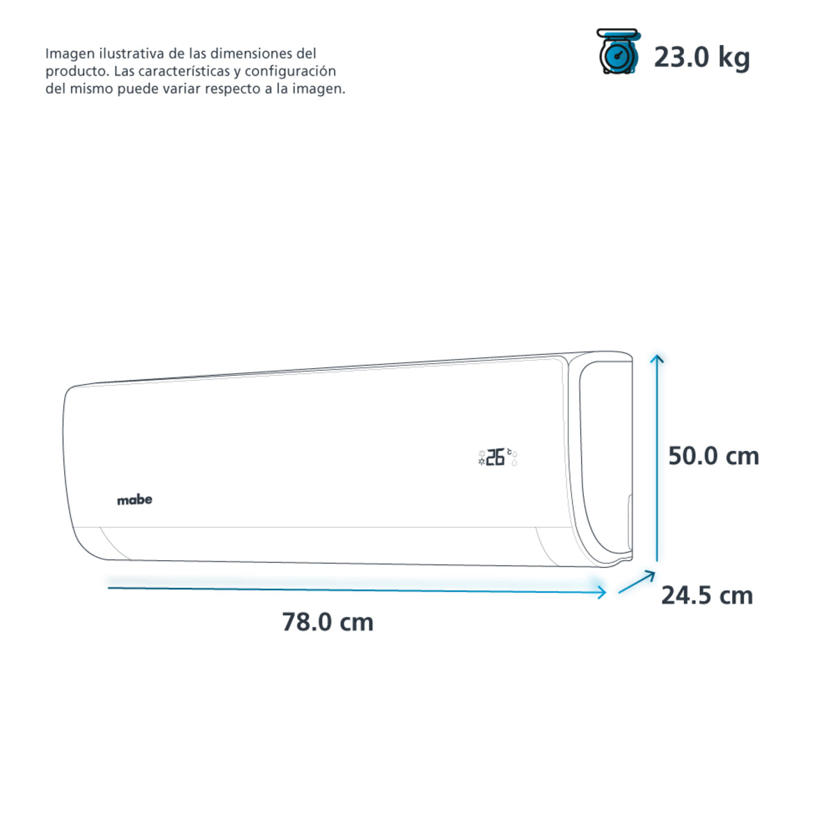 Aire Acondicionado Mabe Tradicional Solo Frío 12K BTUS 220V