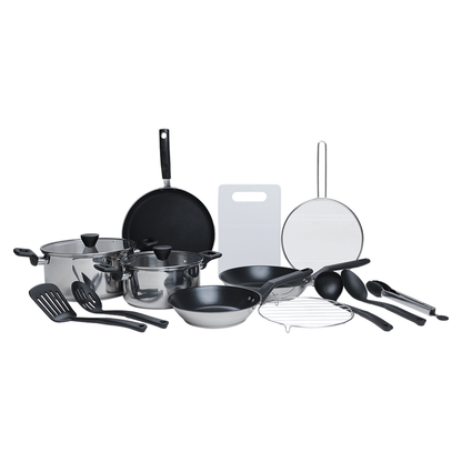 BATERIA 15 PZ 304 ACERO INOX