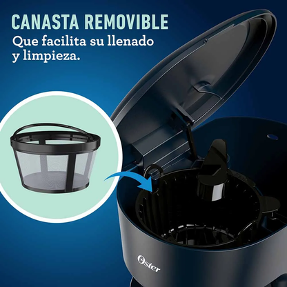 Cafetera Oster 12 Tazas Switch Negra