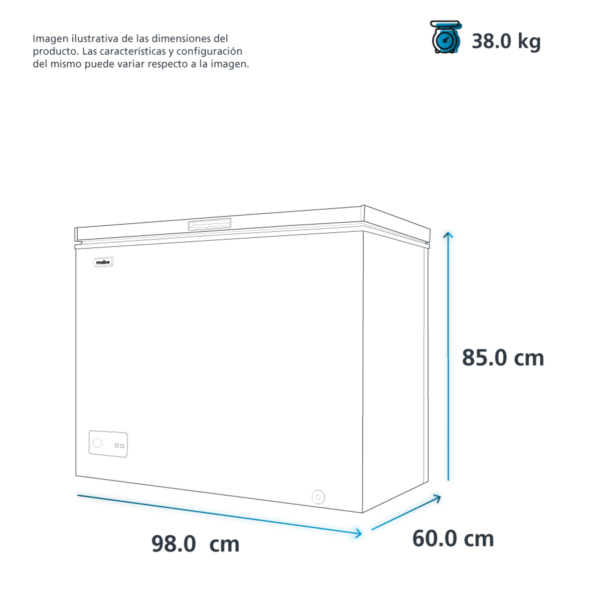 Congelador Horizontal Mabe 9 Pies 259 L