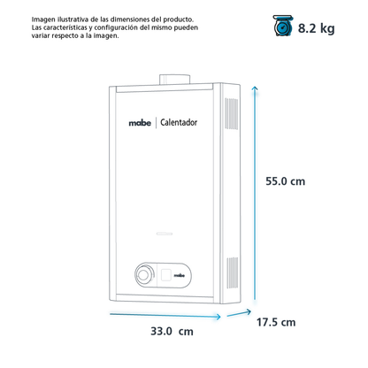 Calentador Instantáneo de Gas LP 1.5 Gris Mabe