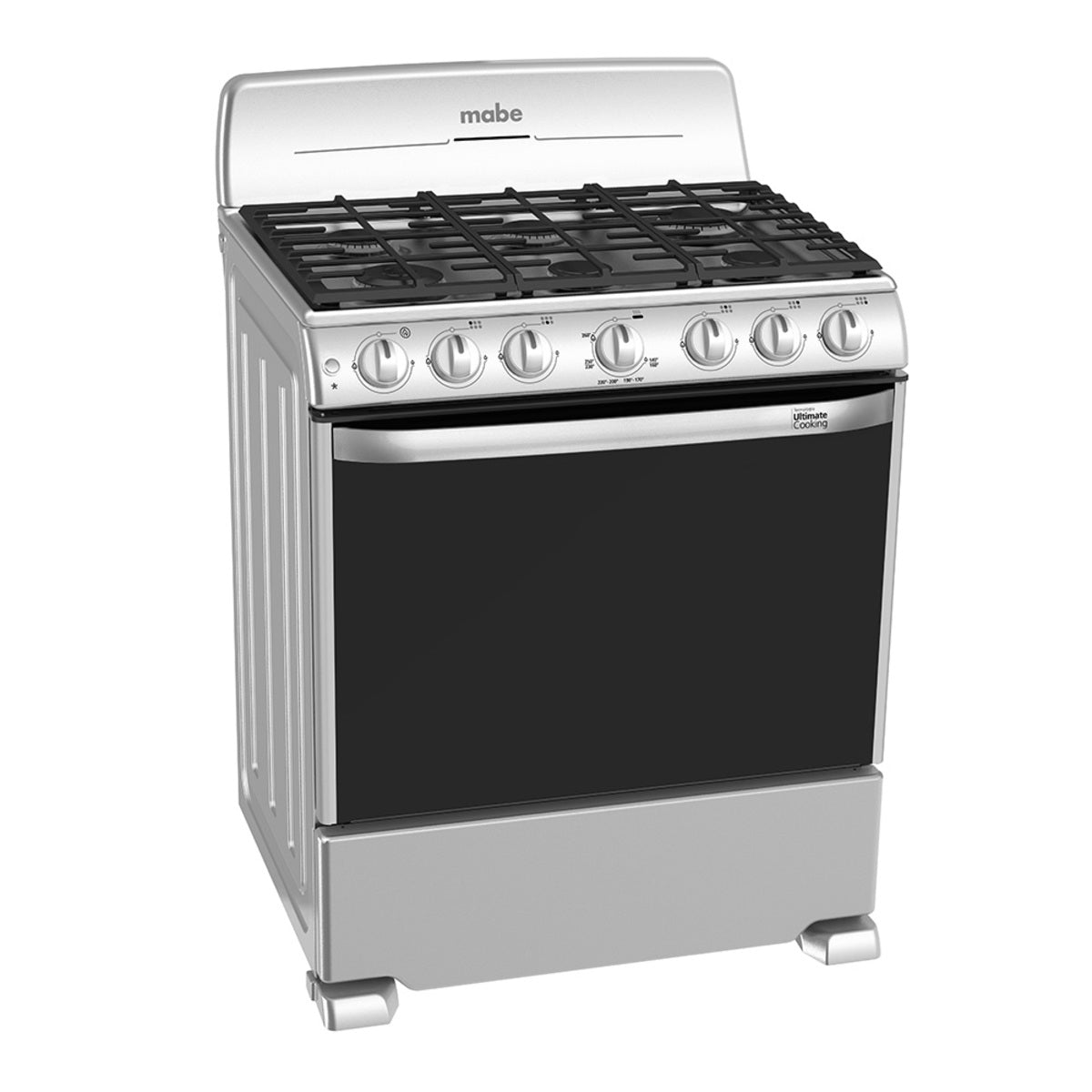 Estufa Mabe 30 Pulg  De 6 Quemadores Color Plata