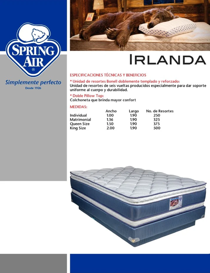 Colchon Spring Air Irlanda Queen Size