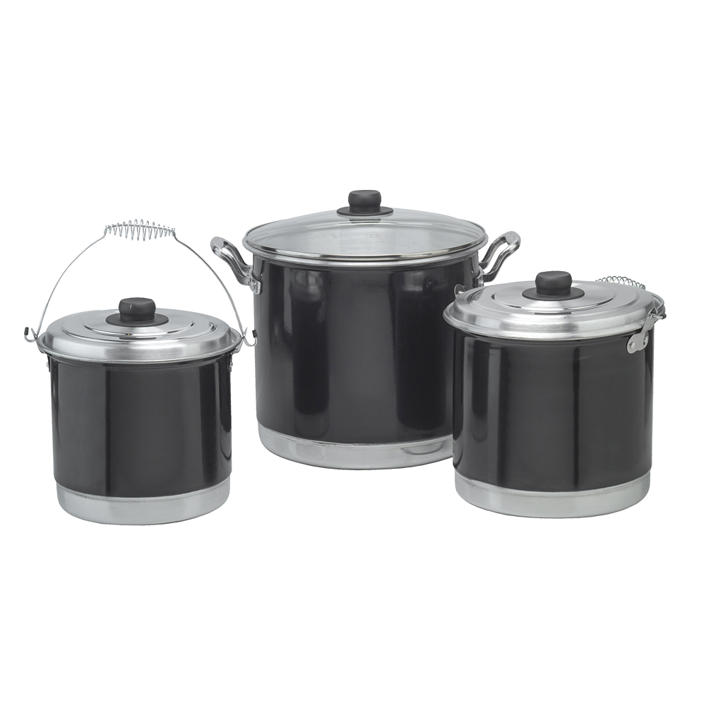 Juego De Vaporera Negro Plata