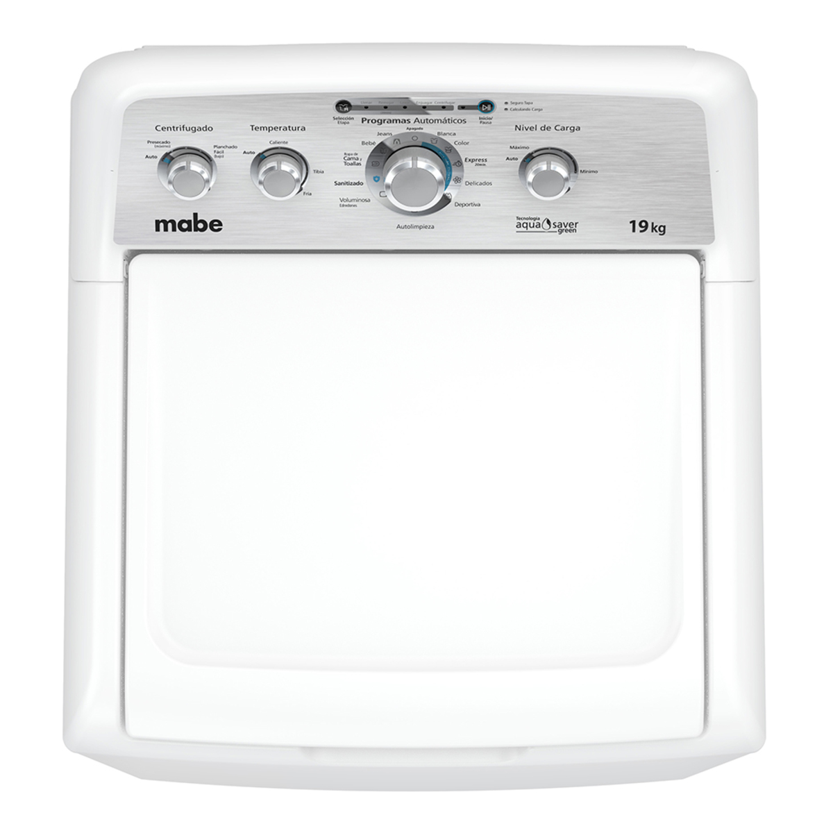 Lavadora Automática Aqua Saver Green 19 kg con Sanitizado
