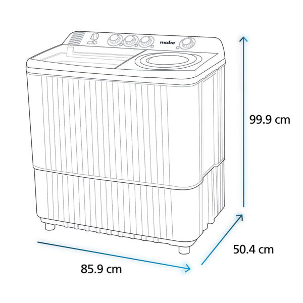 Lavadora Semiautomática Mabe 16 KG Doble Tina blanco