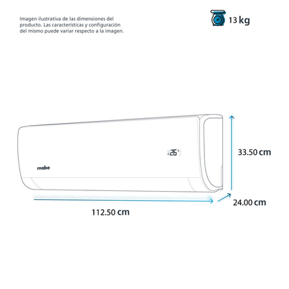 AIRE ACONDICIONADO SOLO FRIO MABE BLANCO 24 KBTUS 220V