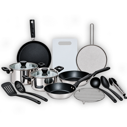 BATERIA 15 PZ 304 ACERO INOX