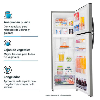 Refrigerador Aut. Mabe 11 Pies 300L Silver Sin Desp. De Agua