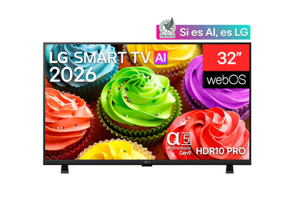 Pantalla 32 pulgadas LG SMART TV AI LB66 webOS