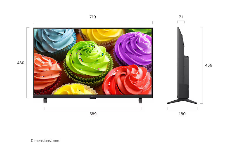 Pantalla 32 pulgadas LG SMART TV AI LB66 webOS