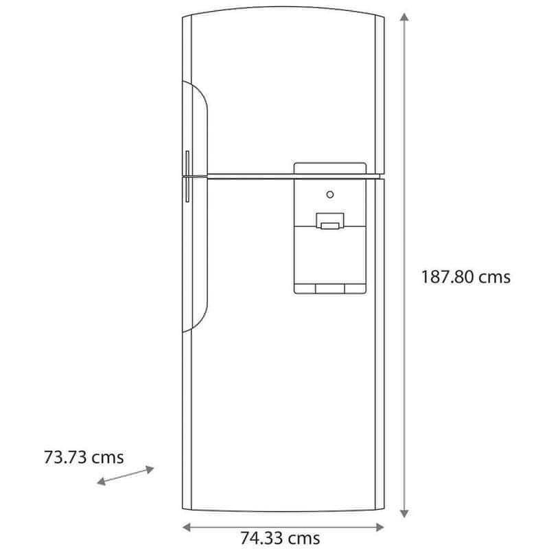 Refrigerador Mabe 510L Gris Dispensador